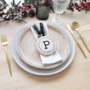 BOLA NAVIDAD INICIAL PERSONALIZADA USADA COMO MARCASITIOS