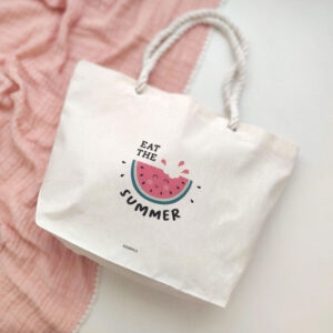 BOLSO PLAYA EAT SUMMER SOBRE PAREO