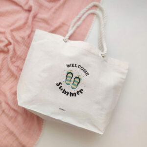 BOLSO PLAYA WELCOME SUMMER SOBRE PAREO