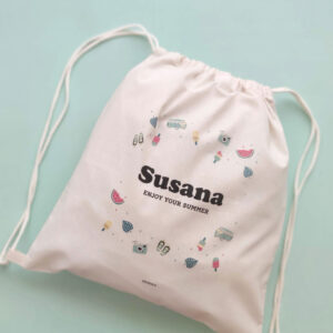 MOCHILA SUMMER PERSONALIZADA SOBRE FONDO VERDE