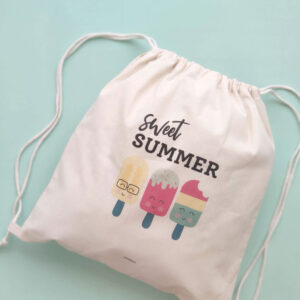 MOCHILA SWEET SUMMER SOBRE FONDO VERDE