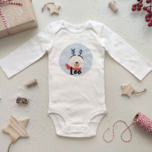 BODY PERSONALIZADO CHRISTMAS VIBES CON ILUSTRACIÓN DE OSO POLAR