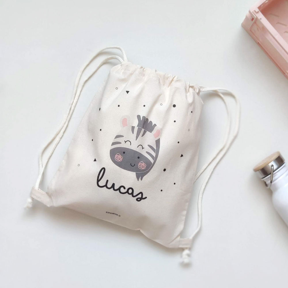 MOCHILA INFANTIL ANIMALS PERSONALIZADA ILUSTRACIÓN CEBRA